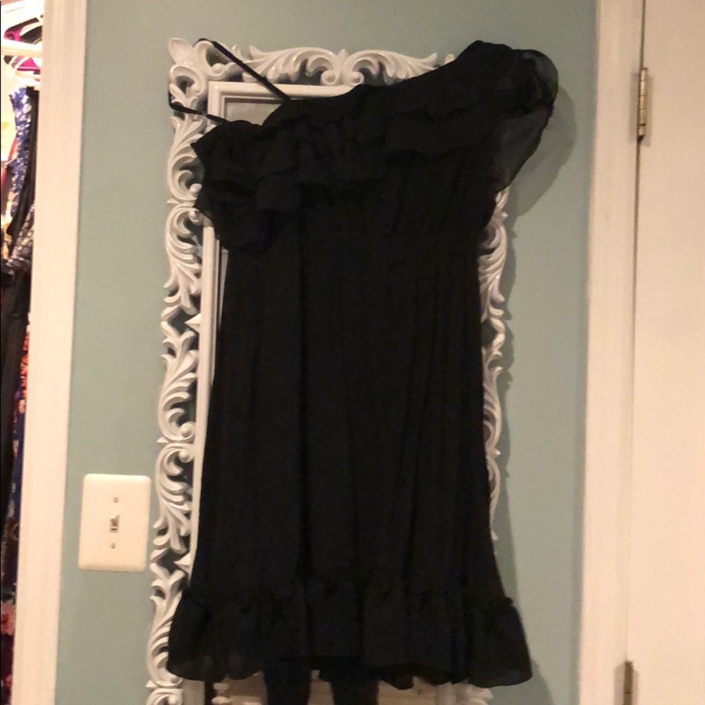 Black one shoulder dress